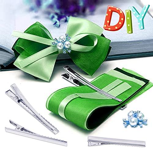 Mardatt Mardatt 200Pcs 2.95 inch / 7.5 cm Alligator Hair Clips Bulk Silver Single Prong Hair Clips For Bows Making Hair Pins For Sectioning Hair Styling And Sectioning Hairdressing DIY Crafts