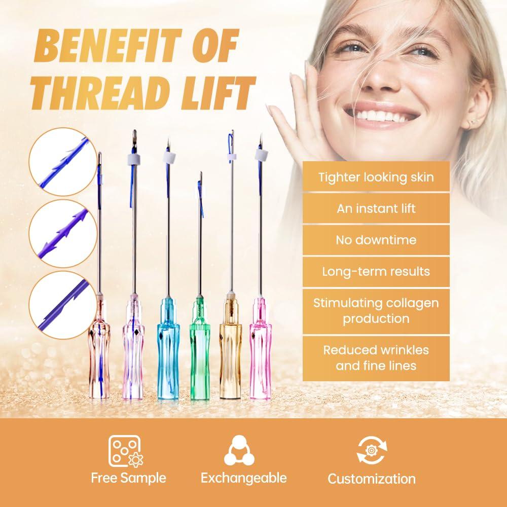 Aoru thored Pdo Cog Thread For Face Lift/Whole Body Lifts Molding Cog Thread/Pdo Cog Thread 100mm Sharp(Molding sharp 19G 100MM) (20pieces)