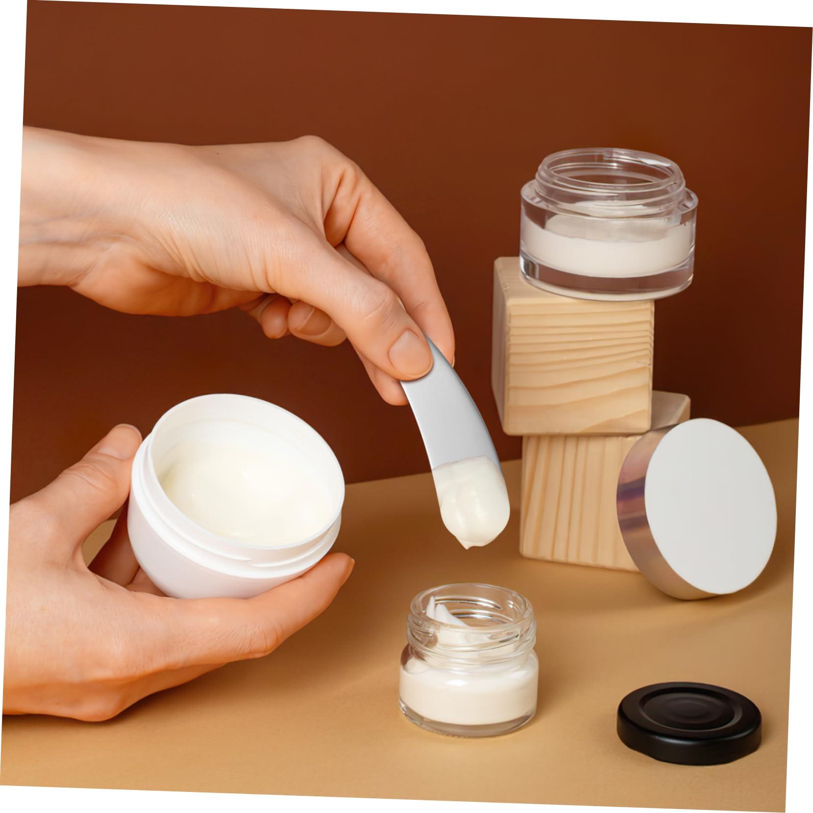 SOESFOUFU SOESFOUFU Stainless Steel Makeup Spatula 2 in 1 Skincare Applicator Eye Cream Spatula Lotion Spatula Reusable Beauty Scoop for Skin Types