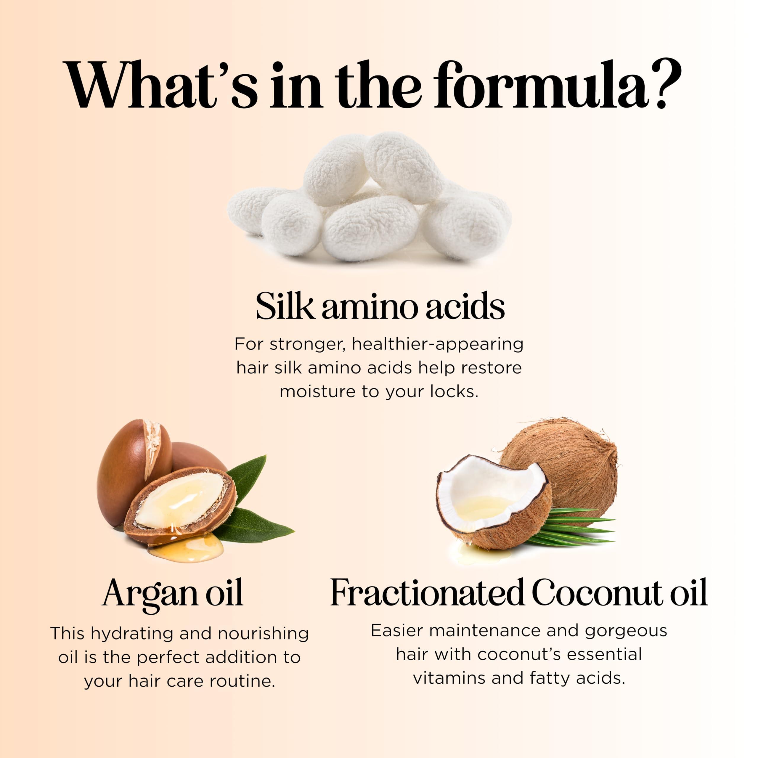 Maple Holistics Silk Protein Conditioner for Damaged Hair - Ultra Moisturizing Conditioner for Dry Hair with Deeply Nourishing Shea Butter Argan Oil Green Tea & Aloe - Helps Define Curls & Control Frizz (16 Fl Oz)