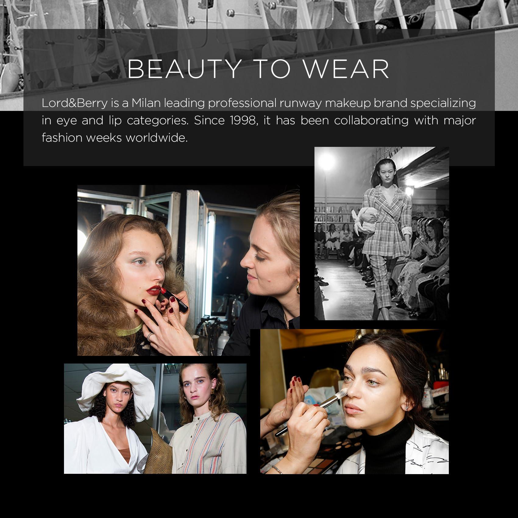 LORD & BERRY Lord & Berry Splashproof Longwear Waterproof Lash Mascara - Black for Volume and Length, False Lash Effect Long Lasting Eye Makeup, Enriched with Olive Oil, Vegan, Cruelty Free, 0.28 oz, Deep Black