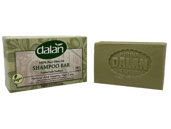 Dalan Dalan 100% Pure Olive Oil Shampoo Bar 6oz/170g - Free of GMO, Mineral Oil, Petrolum, Sulphates, Parabens, Dye - Natural And Healthy Hair Care (12 Pack)