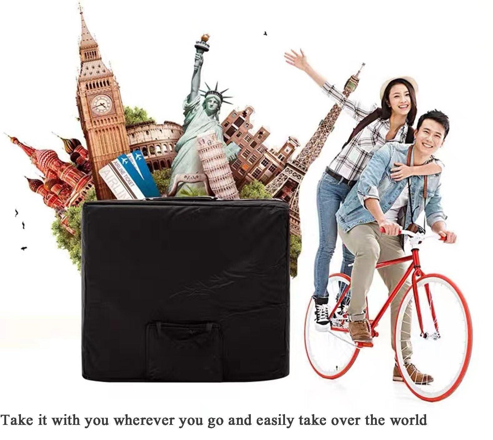 NinthAvenue Basics Professional Massage Table Portable Massage Bed Lash Spa Tattoo Bed Esthetician Adjustable 3-Fold Aluminum Legs Carrying Bag, W60cm