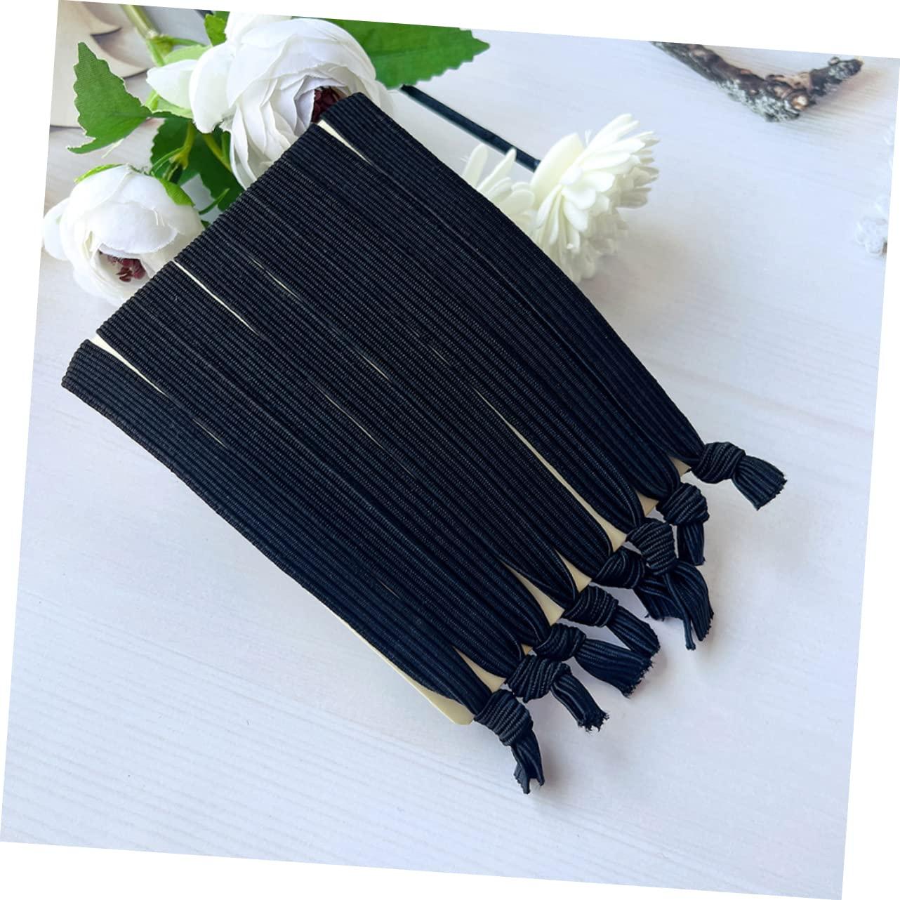 Housoutil Housoutil 20pcs Men\'s Hair Band Seamless Ponytail Holders Extra Snap Hair Ties Scrunchie Elastics Braids Hairbands Hair for Men Hair Accessories Knotted High Elastic Rubber Band Black