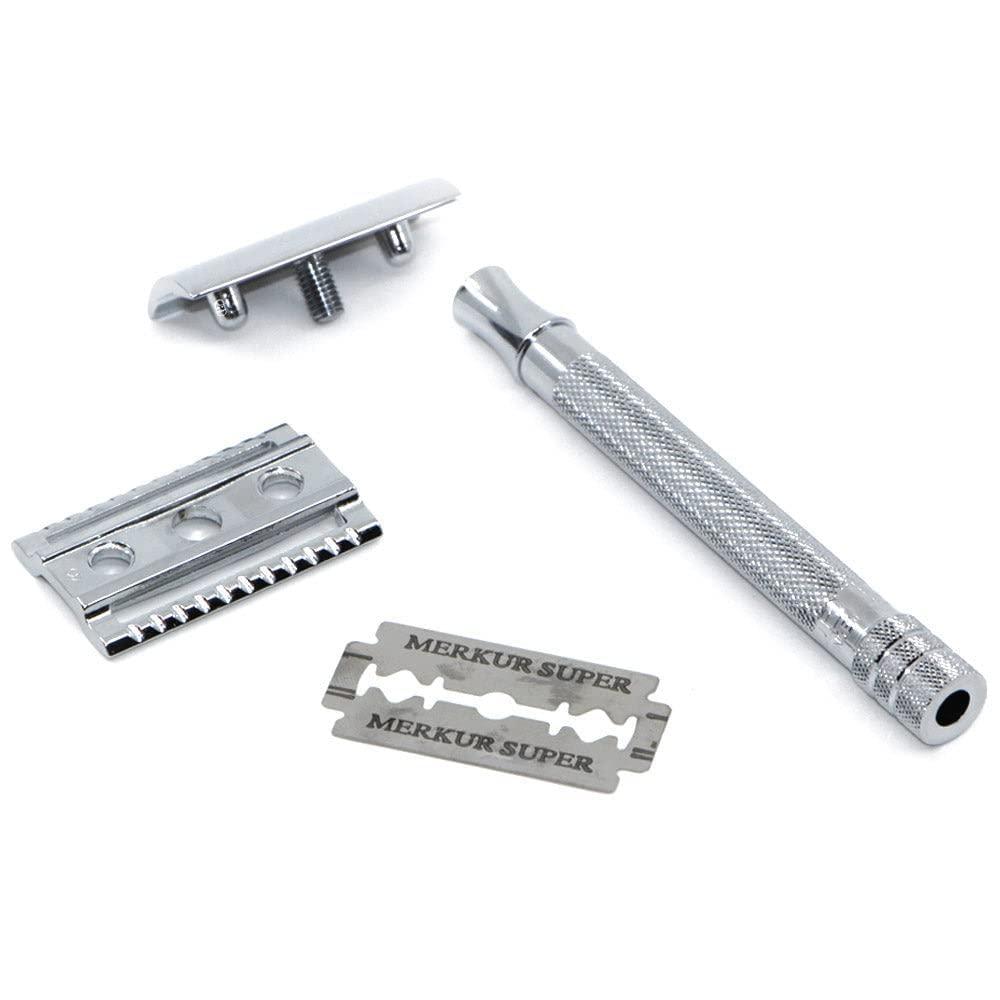Merkur Merkur Long Handled Safety Razor, 1 Count, Silver
