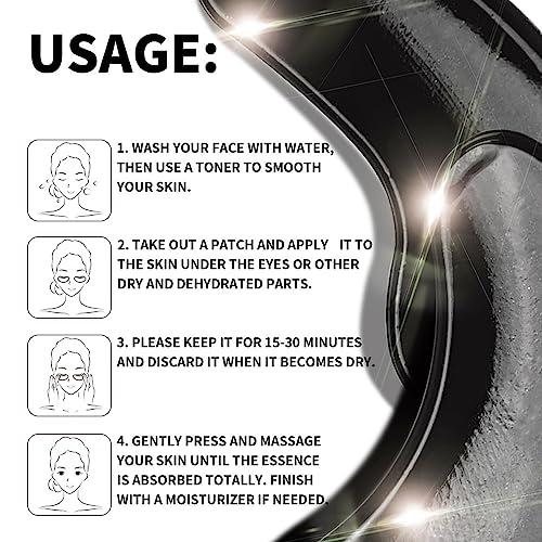 ROUSE ROUSE Collagen Under Eye Patches with Caffeine Eye Treatment Mask for Dark Circles Eye Fatigue Puffiness Refreshing Revitalizing Skin Care Eye Gel Pads-20 Pairs