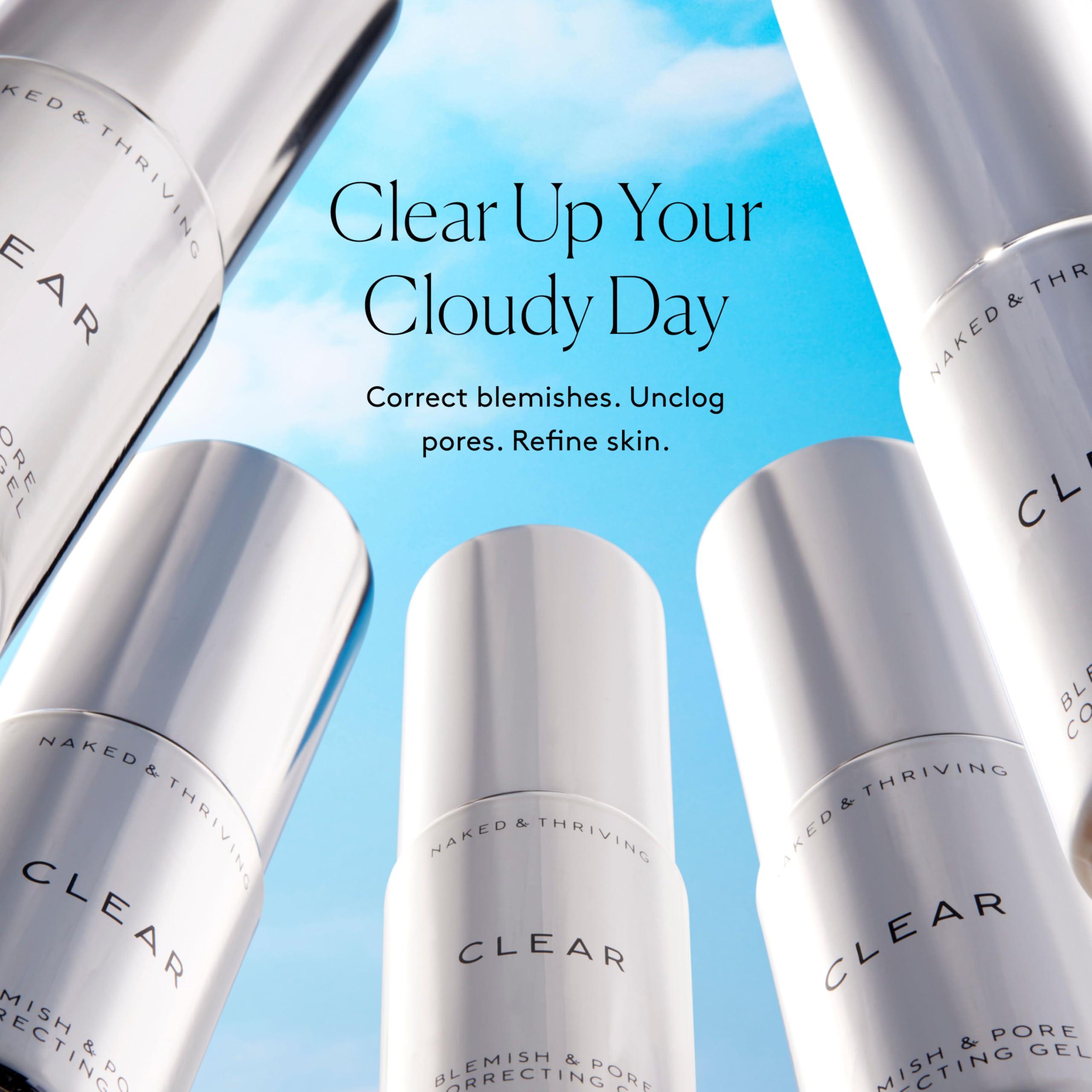 Naked & Thriving Naked & Thriving Clear Blemish & Pore Correcting Gel - Naturally-Derived With 3 Gentle Acids to Help Unblock & Cleanse: Salicylic, Shikimic, Mandelic