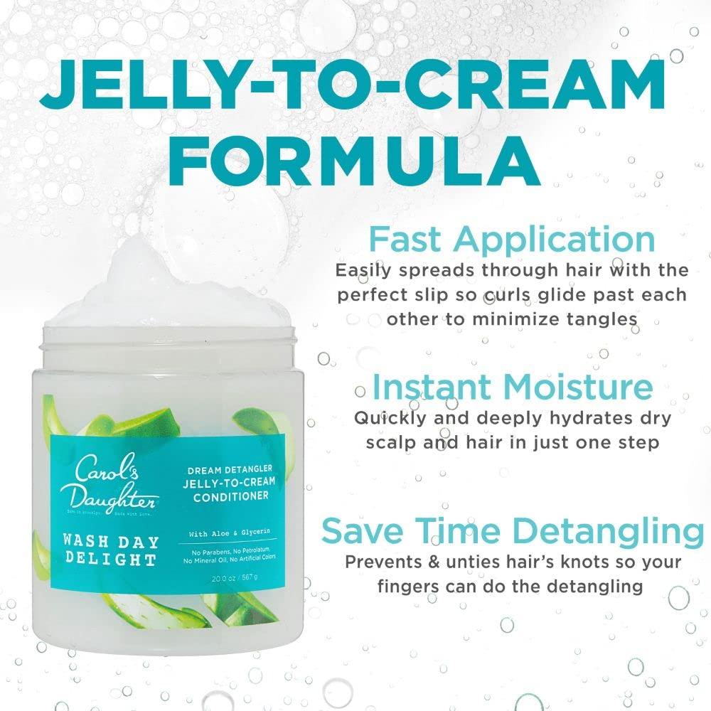 Carol's Daughter Carol\'s Daughter Wash Day Delight Sulfate Free Clarifying Shampoo and Deep Conditioner Gift Set with Aloe and Micellar - Best for Curly, Natural, and Textured Hair  Detangle and Moisturize