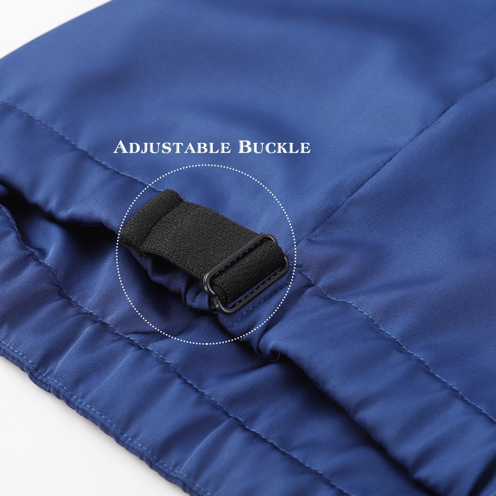 ALASKA BEAR ALASKA BEAR Natural Silk Lined Shower Cap Hair Bonnet for Curly Dry Hair/Medium Length/Semi Thick Hair, Versatile & Adjustable, Unisex(Navy Blue)