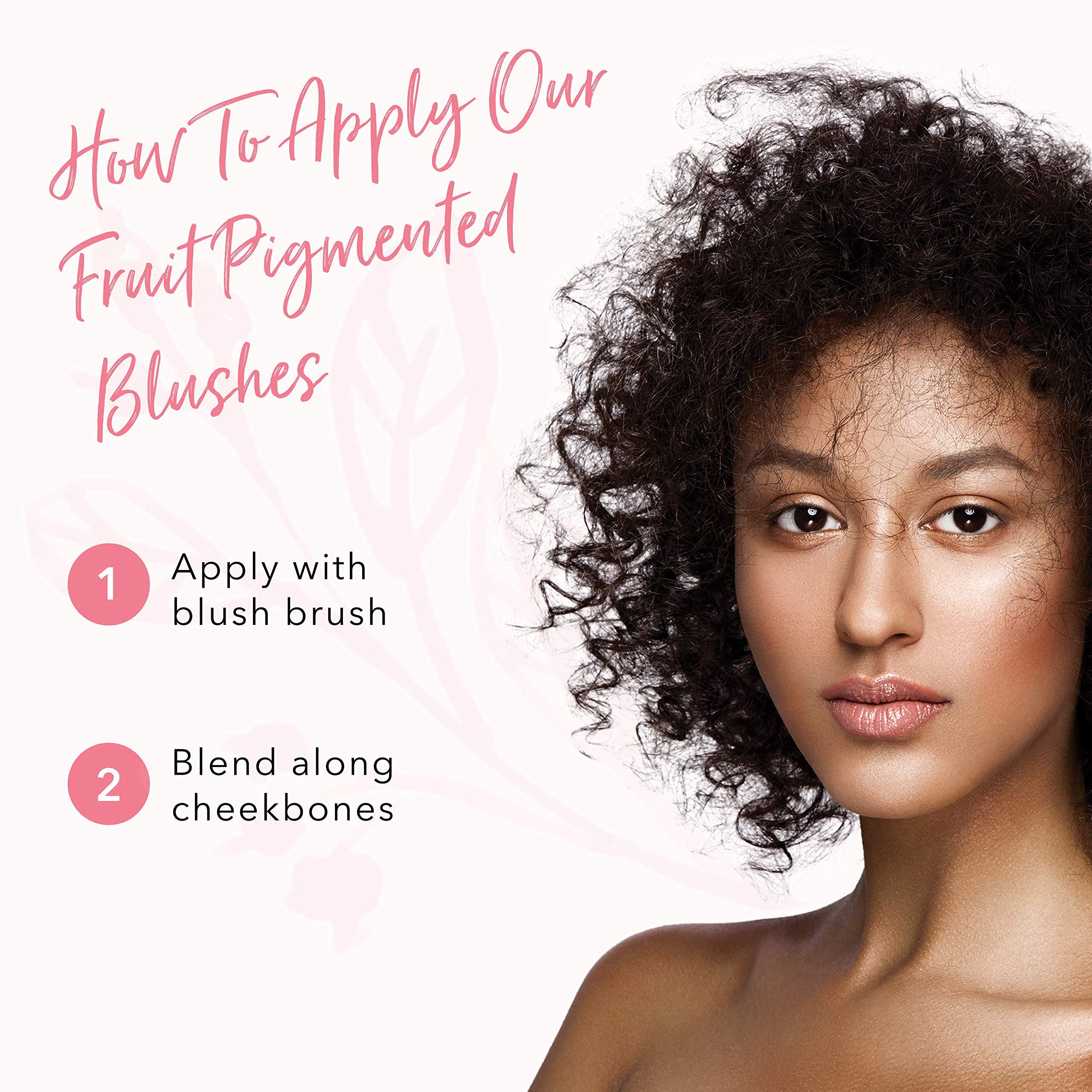 100% PURE 100% PURE Powder Blush (Fruit Pigmented), Chiffon, Soft Shimmery Finish, Nourishes Skin w/Rosehip Oil, Cocoa Butter, Natural Makeup (Soft Pink) - 1.81 oz