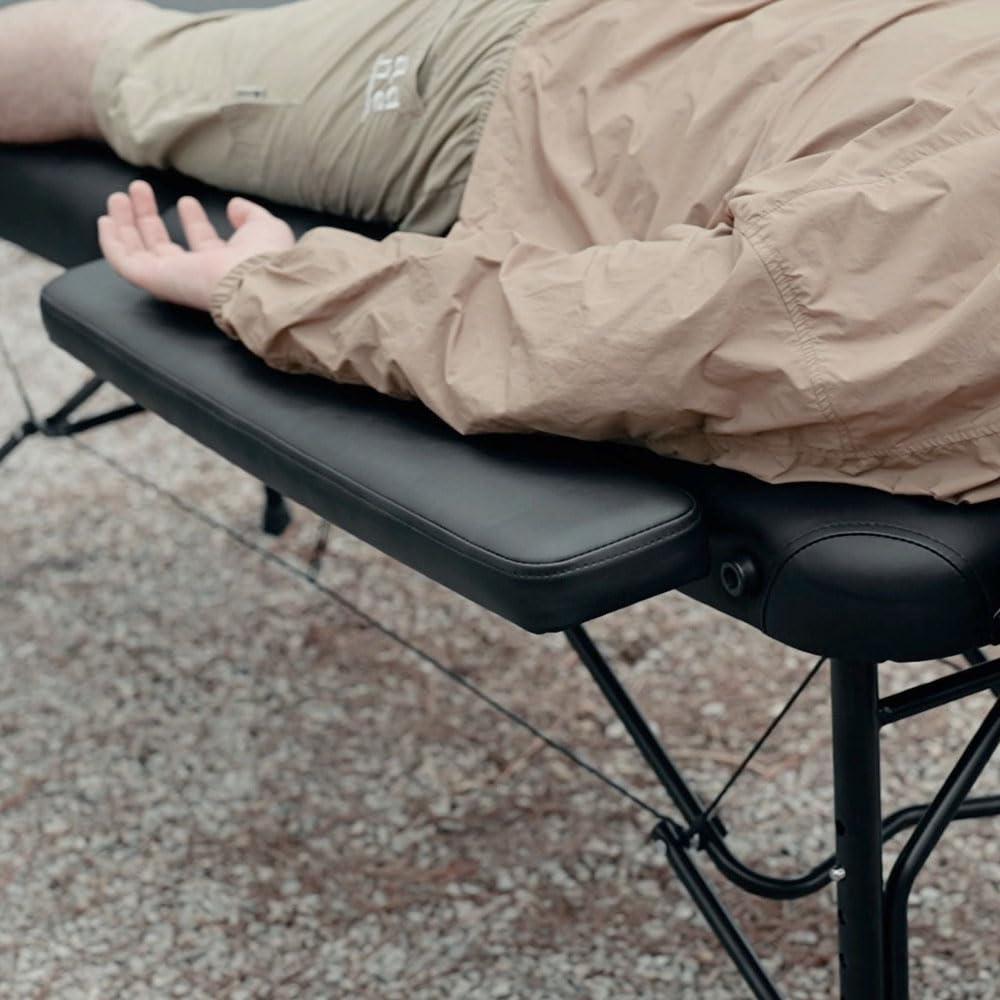 DR.LOMILOMI DR.LOMILOMI Massage Table Foldable Side Arm Extenders with Carry Case for Halia 302 Mobile Massage Table, Adds 10.5 to Table Width (A Set of 2) (Black)