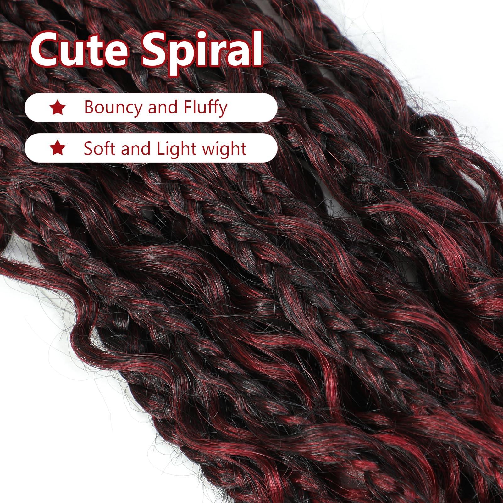 FIRSTCYH HAIR 8 Packs Crochet Box Braids- 18 Inch Boho Box Braids Crochet Braids Hair Synthetic Braiding Hair Goddess Box Braids Crochet Hair for Black Women (18(8Packs), 1B/Bug)