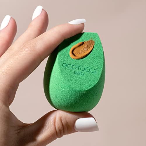 EcoTools EcoTools Green Tea Bioblender, Compostable Makeup Blending Sponge, For Foundation & Base Coverage, Skin-Calming, Natural Infusion, Cruelty Free & Vegan, Packaging May Vary, 1 Count