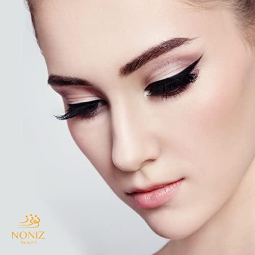 NONIZ NONIZ Black Liquid Eyeliner - Water Proof Ultra Matte Long Lasting Slim Jet - Black Eye Liner - 100% Intense Black - Smooth Easy Application Pen Liner