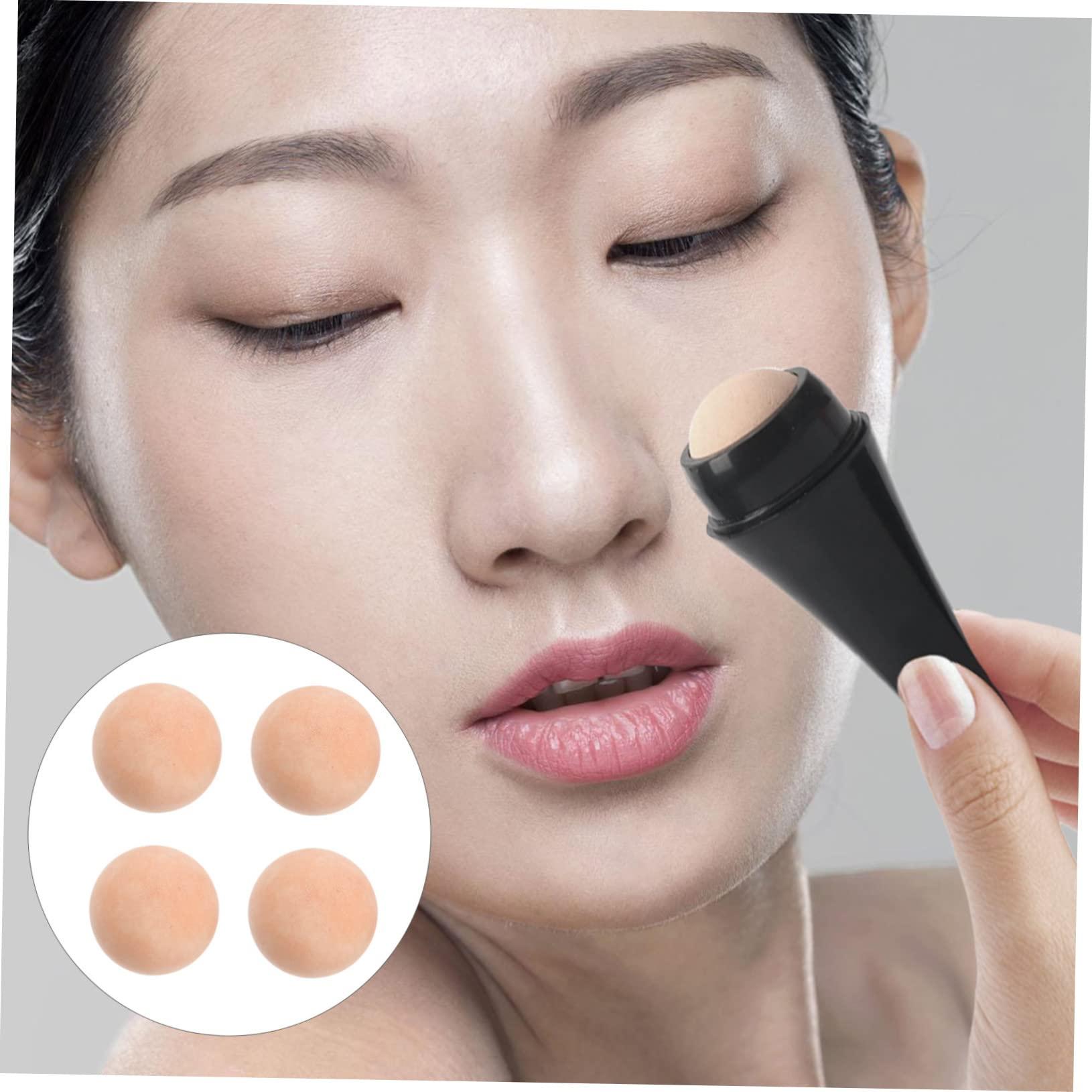 FOMIYES FOMIYES 4pcs Volcanic Removing Ball Facial Rollers Face Tools for Skincare Beauty Tools Facial Oil Remover Oily Skin Oil Control Roller Reliable Oil Absorbing Ball Beige