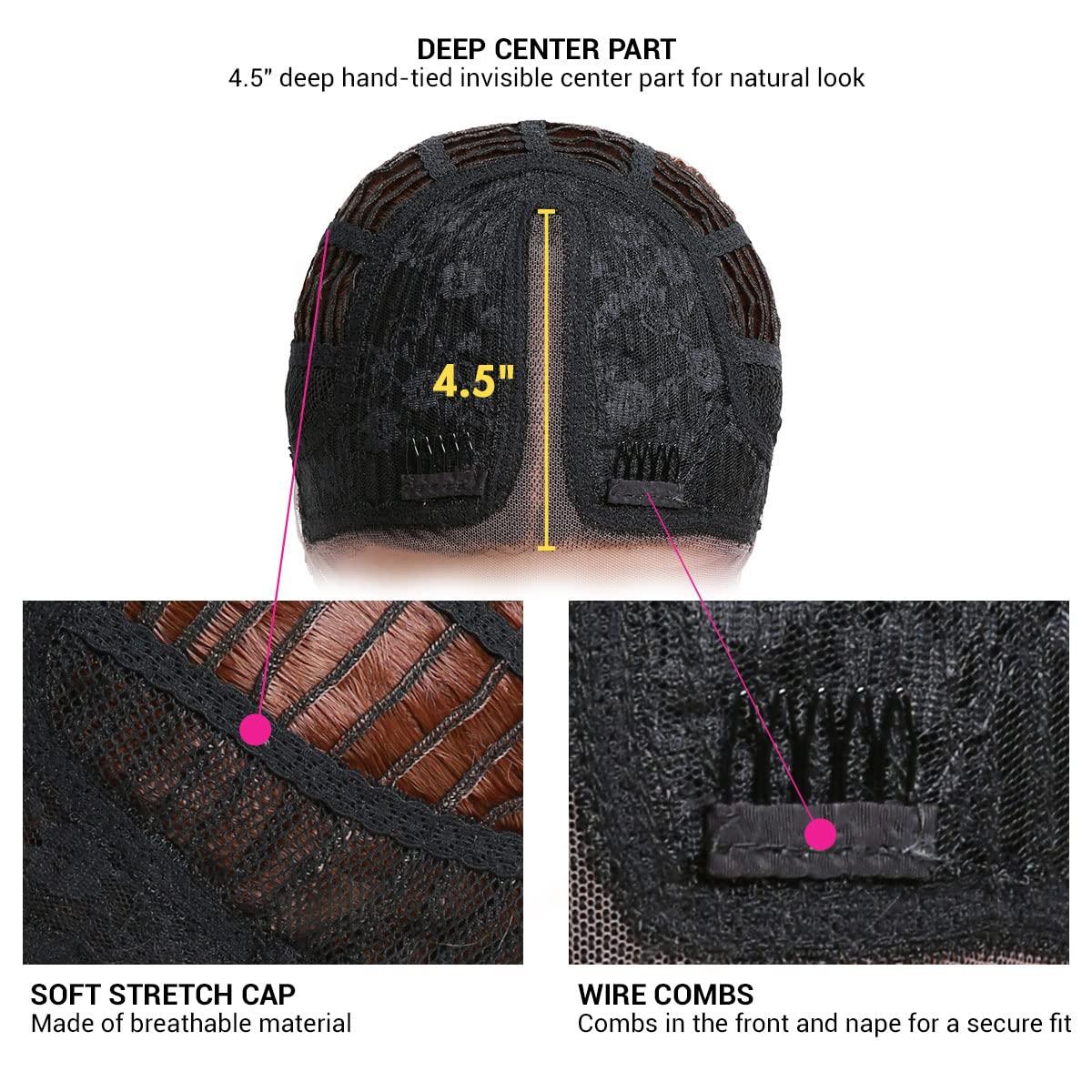 STUDIOCUT BY PROS STUDIOCUT BY PROS Lace Front Wig 36 Inch Bone Straight Super Long length Middle Center Part Wig for Black Women Realistic Hairline Heat Resistant Synthetic Wigs DPL002 (36 Inch, 613-Light Blonde)