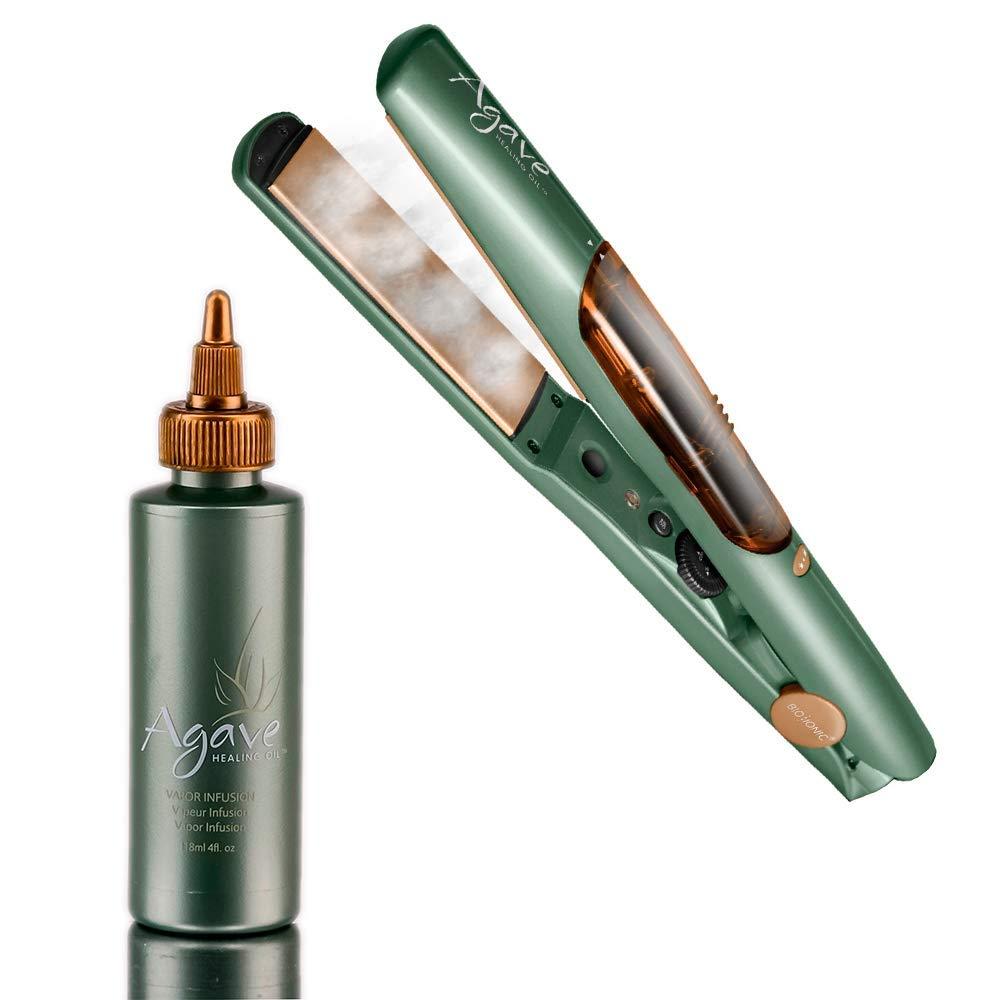 Agave HEALING OIL Agave Vapor Infusion Heat-Activated Leave-In Conditioner for Smooth Hydrated Hair, 3 fl oz