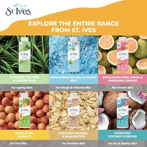 St. Ives St. Ives Body Wash - Soothing Moisturizing Cleanser with Oatmeal & Shea Butter, Natural Body Wash for Sensitive Skin Made with Plant-Based Cleansers and 100% Natural Extracts, 16 Ounces
