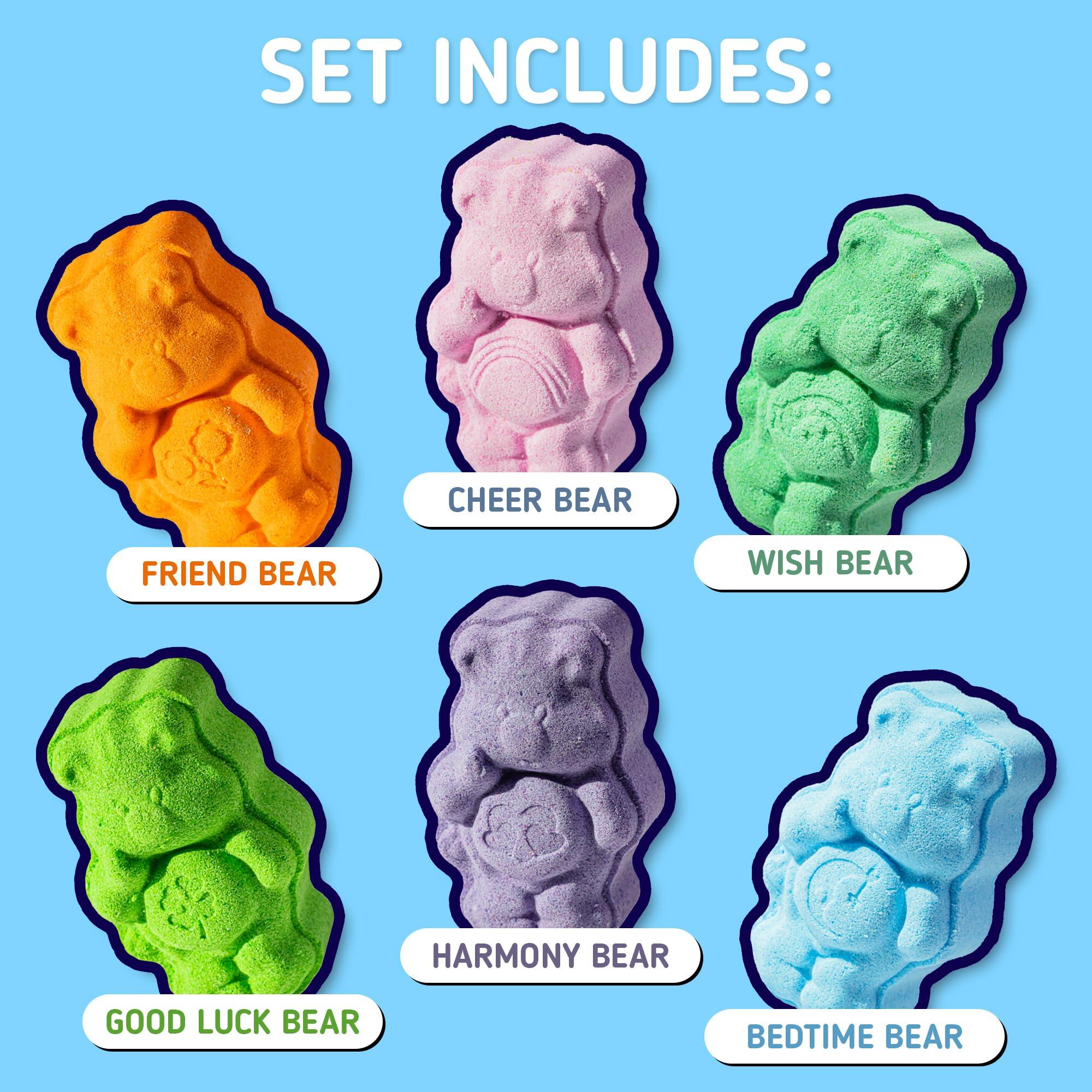 Townley Girl Care Bears 6 Pack Bubblegum Scented Bath Bombs - Ages 3+ Character Molded Bath Bombs Fun & Bright Colors - Great Birthday Gifts, Stocking Stuffers, Slumber Parties, Spa Days & More by Townley Girl