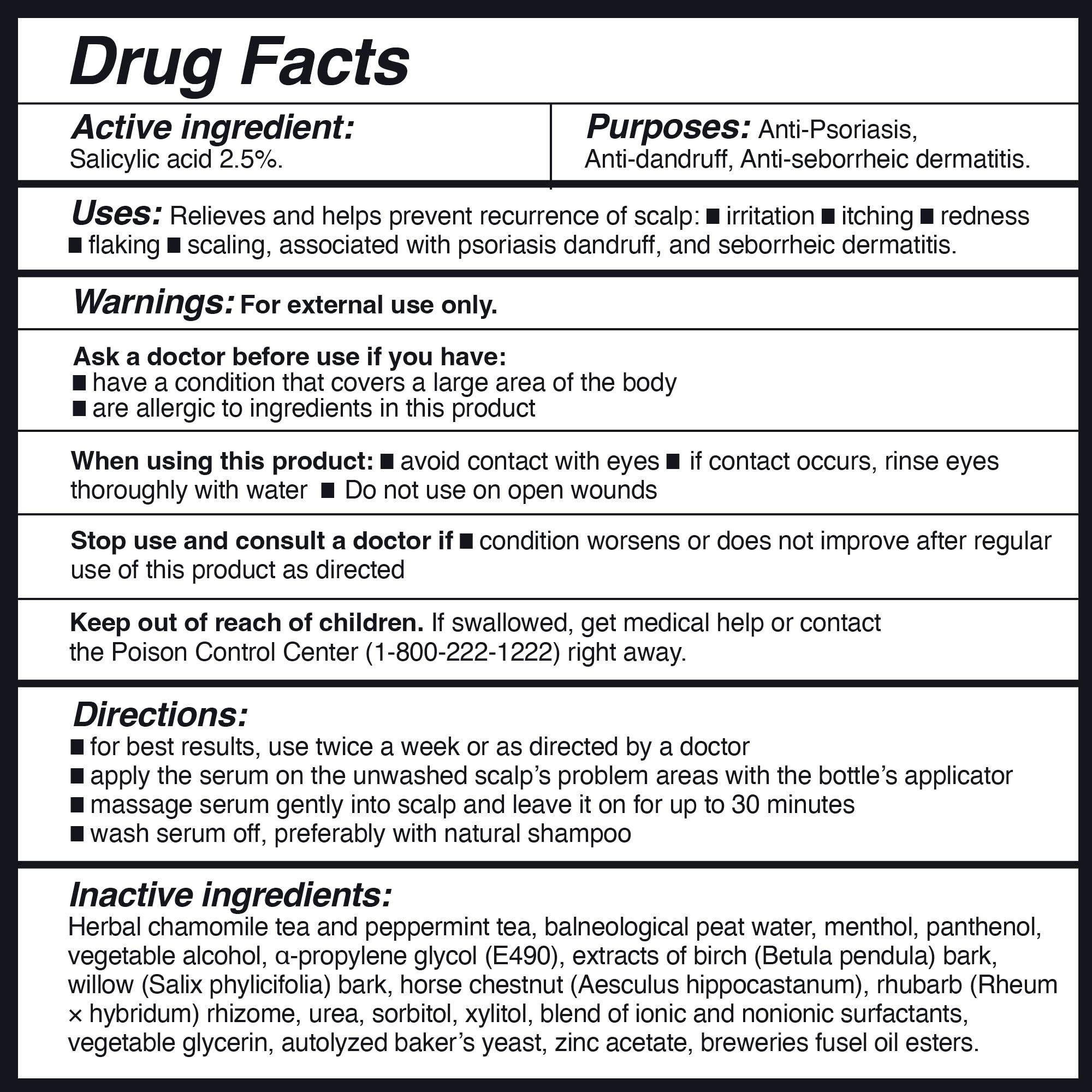 Sphagnum Botanicals Sphagnum Botanicals Severe Seborrheic Dermatitis Treatment with Shampoo and Serum - Salicylic Acid with Peat Mud for a Clear and Itch-Free Scalp