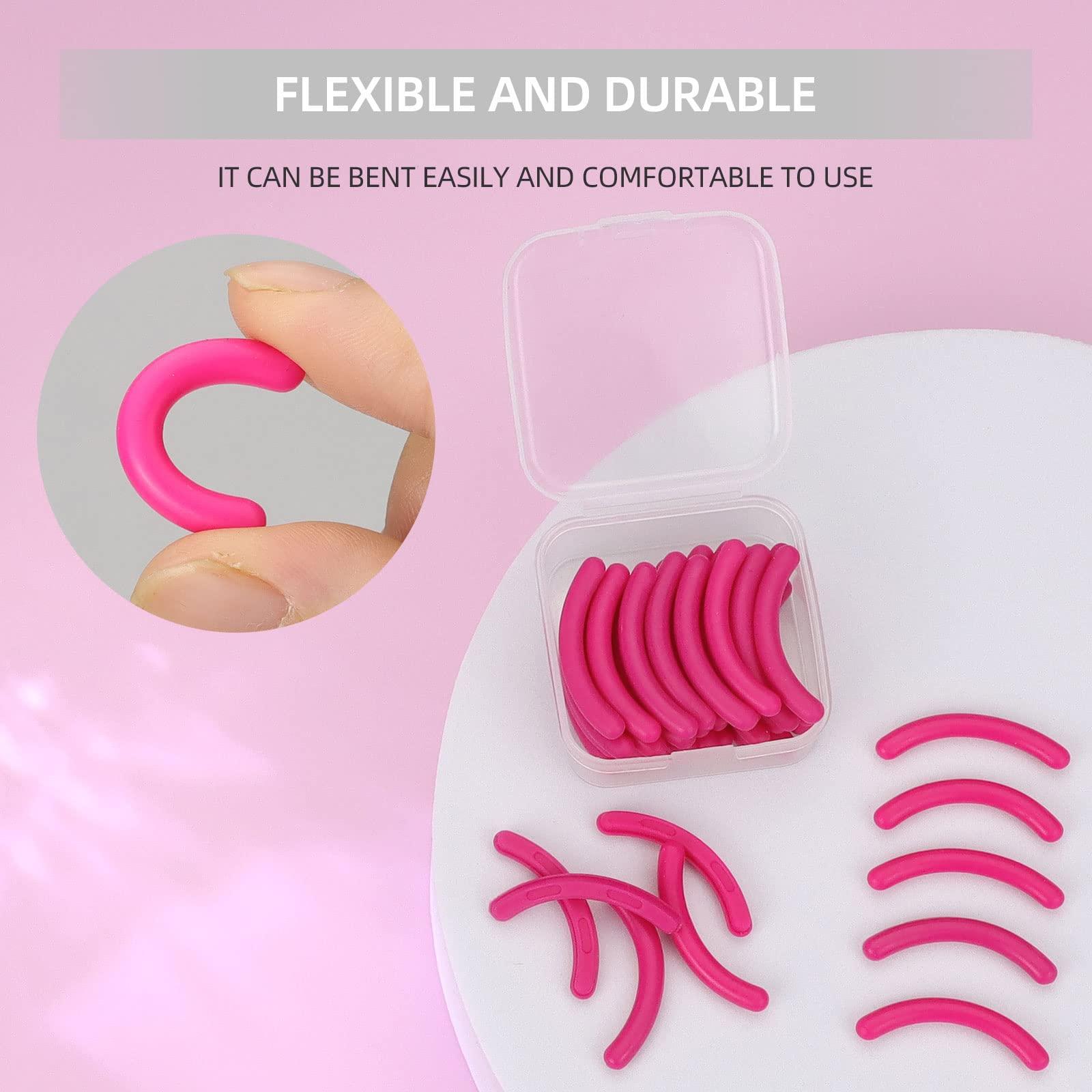 Zowor Zowor Rose Red Eyelash Curler Refills Pads-30 Pcs Silicone Replacement Refills Eye Lash Curler Pads for Universal Eyelash Curler with a Clear Storage Box