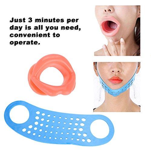 Sonew Face Sleeping Lifting Hammock Lips Trainer Smile Corrector Silicone Face Lifting Chin Belt Exercise Mouth Muscle Tightener Tightening Anti Wrinkle Tool