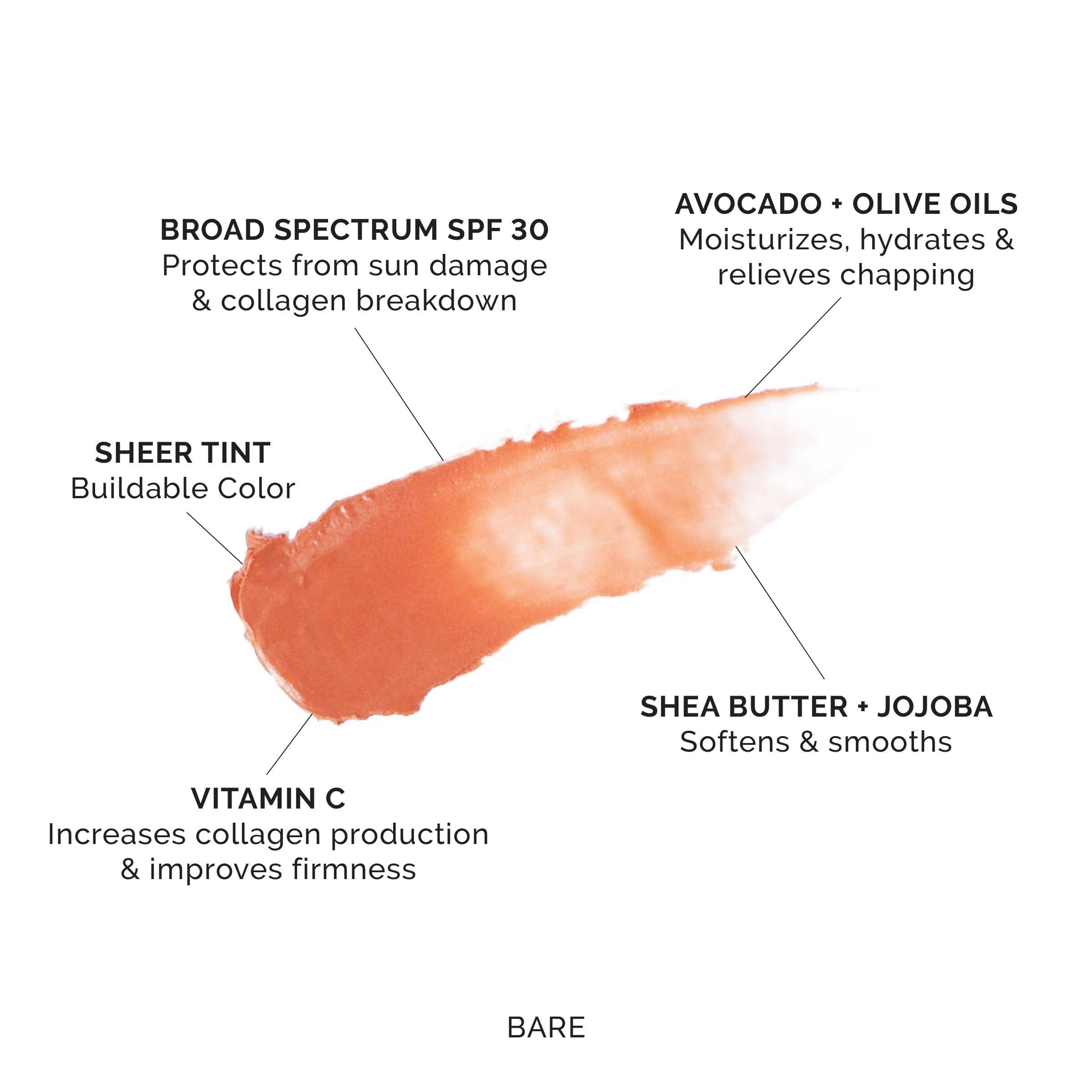 MDSolarSciences MDSolarSciences Tinted Lip Balm Sunscreen SPF 30 for Women, Anti Aging, Unscented, Paraben-Free, Daily Skincare, Hydrating Formula with Sun Protection and Natural Finish, 0.15 Fl Oz