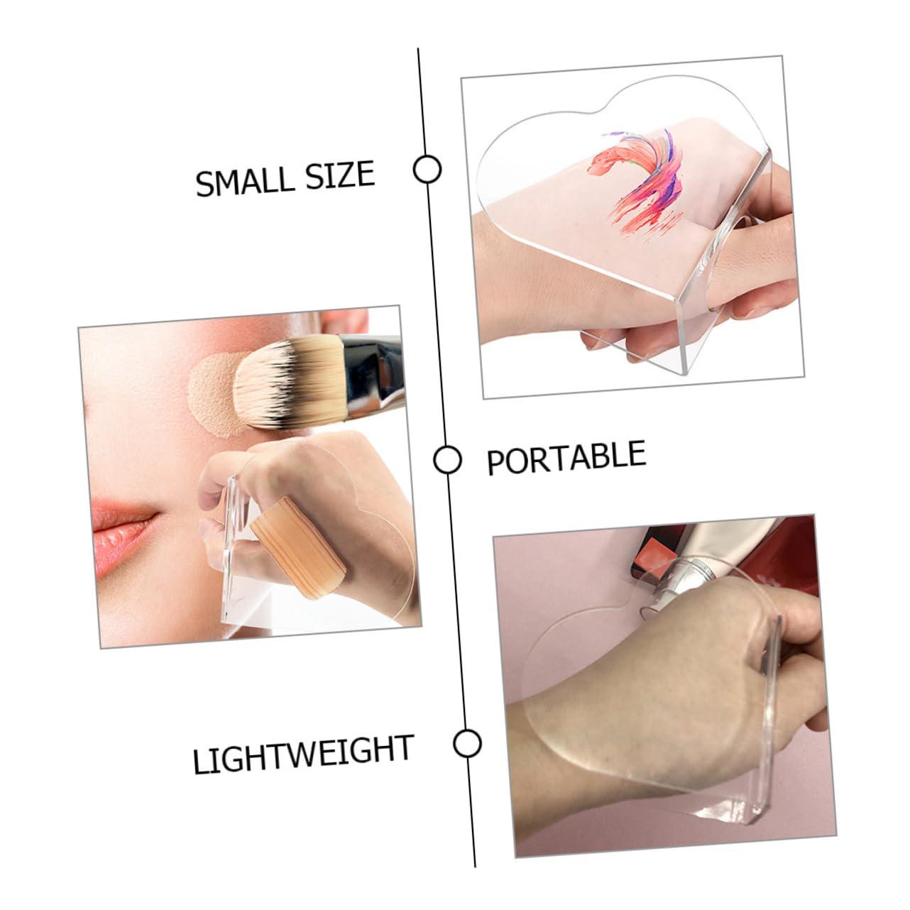 Beaupretty Beaupretty 3 Sets Heart Makeup Mixing Palette Art Nail Palette Foundation Blending Palette Acrylic Makeup Mixing Palette with Spatulas Makeup Mixing Tray