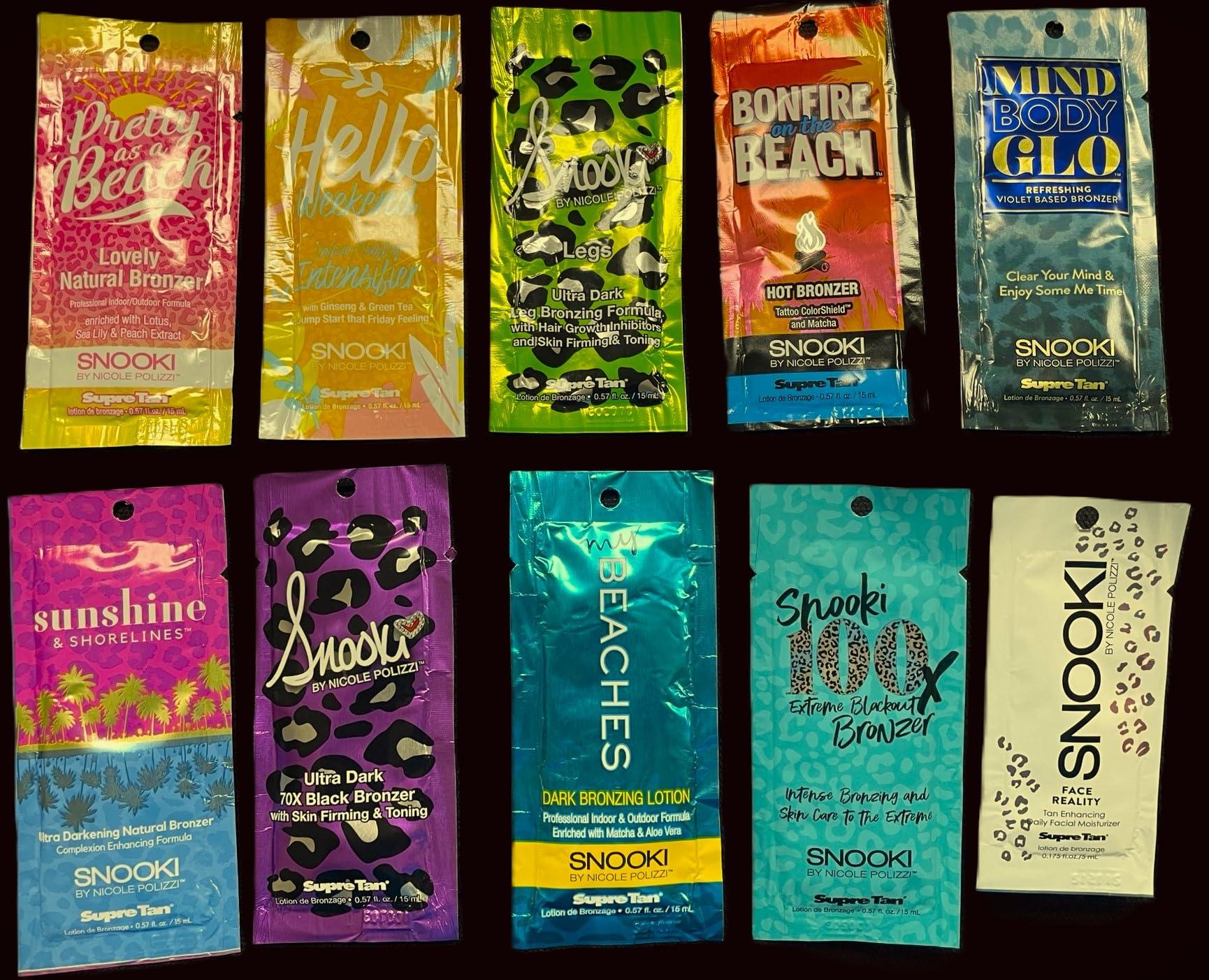 Supre Supre 10 SNOOKI INDOOR TANNING PACKETS, Brown