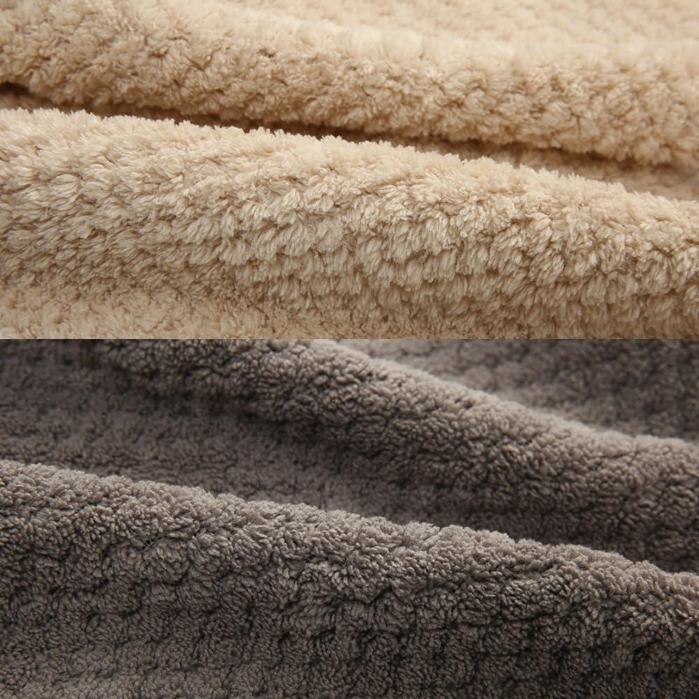 M-bestl M-bestl 3 Pack Microfiber Hair Towel,Hair Towel Wrap,Hair Drying Towel,Super Absorbent and Lightweight Hair Turban,Hair Towel for Women to Dry Hair Faster(Gray&Khaki&Beige)