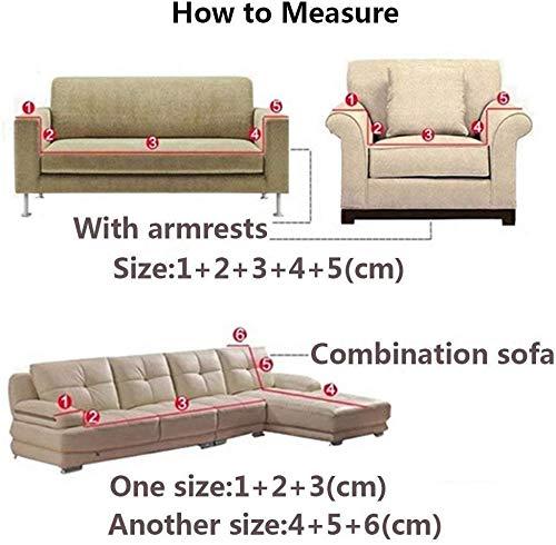 AKKY AKKY Sofa Cover Beige Elastic Stretch Couch Cover for 1/2/3/4 Seaters Sofa Anti-Slip Slipcovers Can Washable