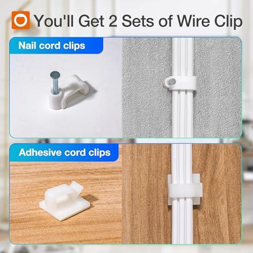 addlon addlon Flat Plug Power Strip with Ultra-Thin Wall Plate, 6 FT Flat Extension Cord with 3 Standard 13A 1625W Outlets, Electrocution Protection, Includes 2 Sets of Fixing Clip, ETL Listed