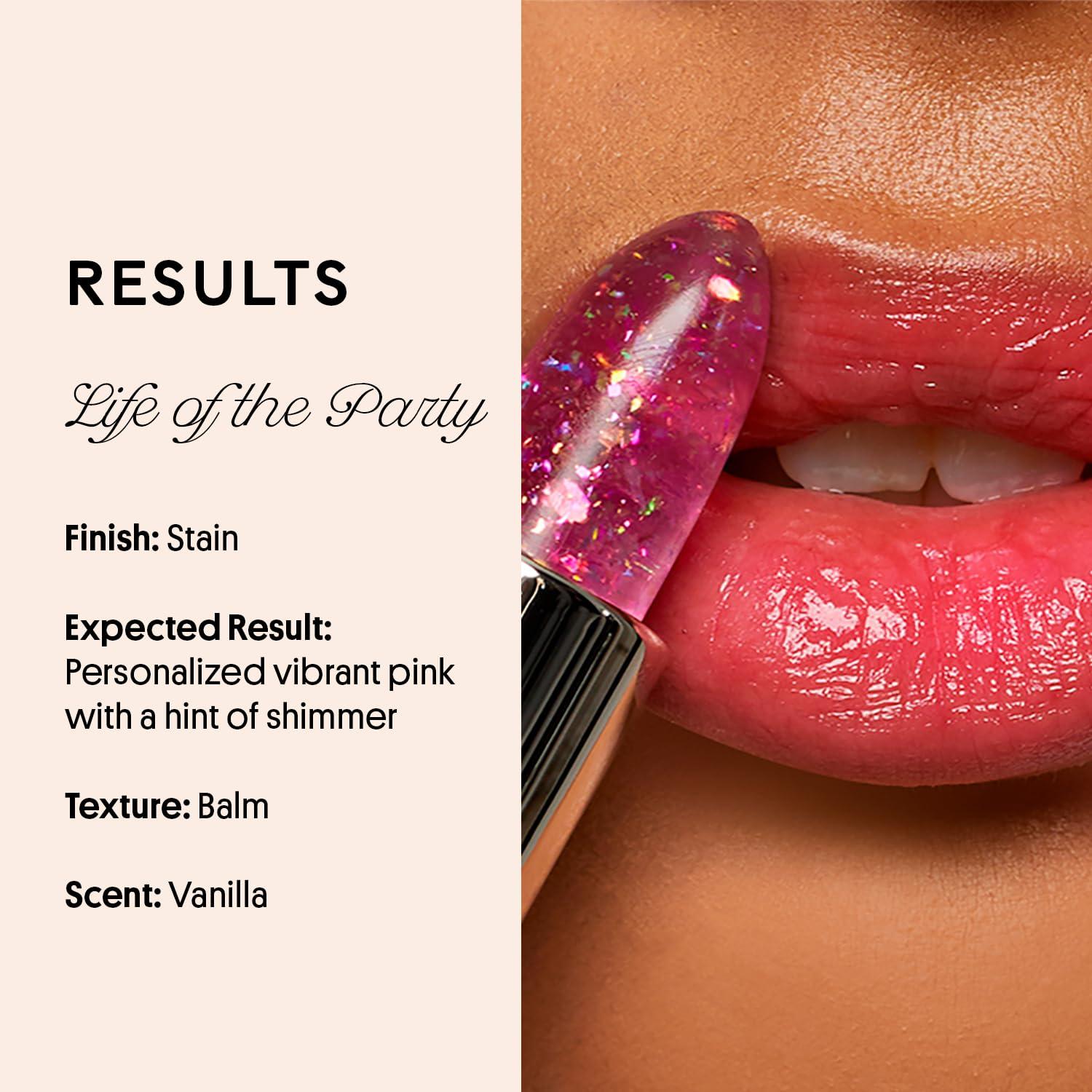 Winky Lux Winky Lux Glitter Confetti Balm, pH Color Changing Lipstick, Vegan & Cruelty Free Lip Balm, Hydrate & Plump, Sheer Pink Lipstick With Lavender Confetti