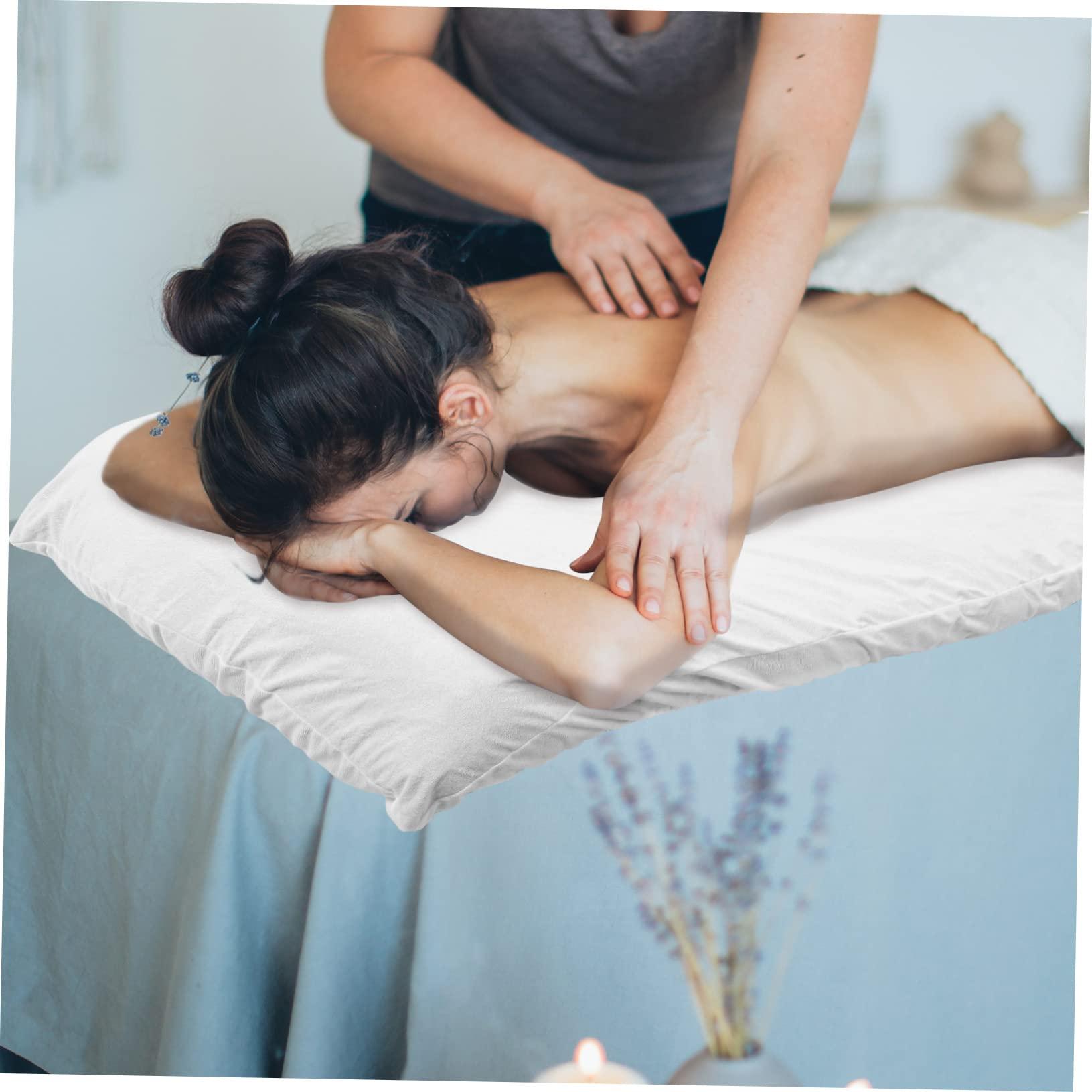 Outanaya Outanaya Massage Bed Cover Face Hole 70x190cm White Breathable Sturdy for Salon Home