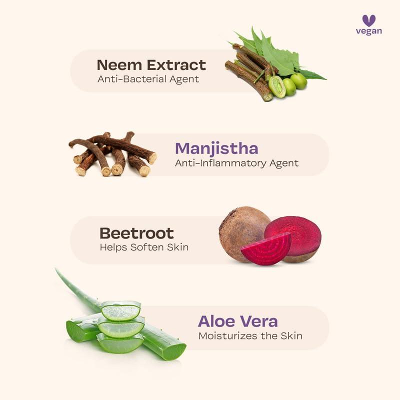 MAATE MAATE Baby Body Wash (400 ml) | With Ayurvedic Herbs Beetroot, Manjistha & Neem extracts | Body Wash for Dry & Sensitive Skin | Natural & Vegan | Tear-free & pH Balanced | Soap Free | Body Wash