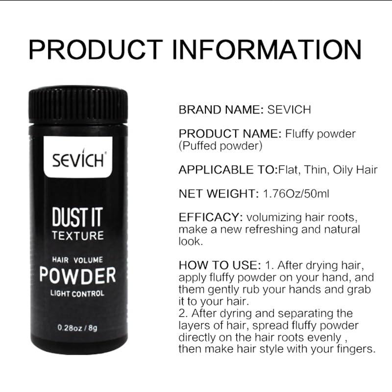 SEVICH SEVICH Hair Styling Powder For Men & Women,Texture Powder Natural Look - Easy To Apply Volumizing Hair 0.28Oz/8g