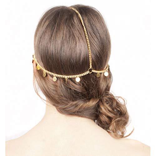 Asooll Asooll Boho Sequins Layered Festival Headband Fashion Jewelry Headchain Prom Custume Accessories for Women and Girls (SILVER)