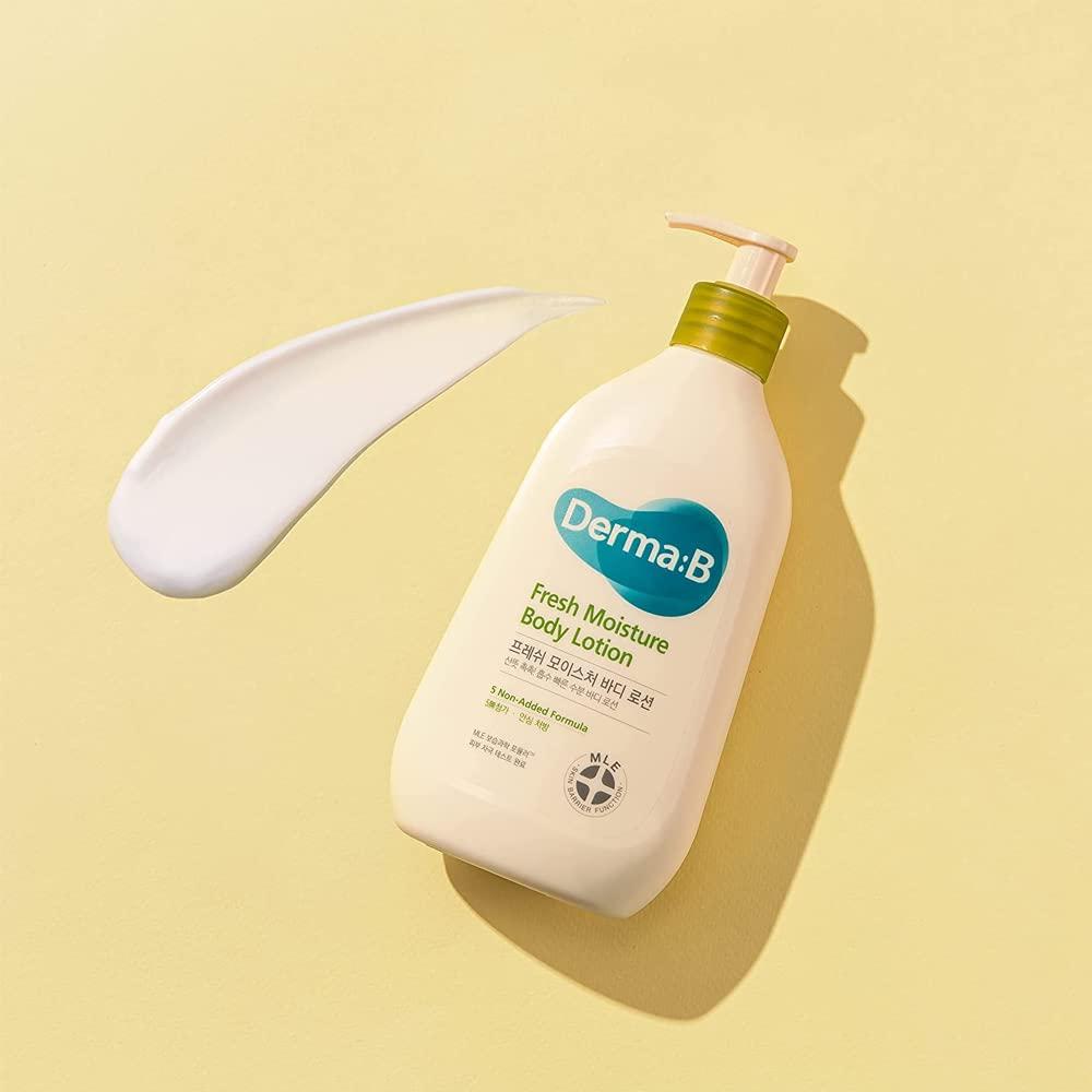 Derma B Derma B | Fresh Moisture Body Lotion | Lotion for Extremely Dry Skin | Intensive Skin Moisturizing | Fast-Absorbing & Long-Lasting Moisturizer | Natural Deodorant Cream | Body Care | 3.5 fl oz (400ml)