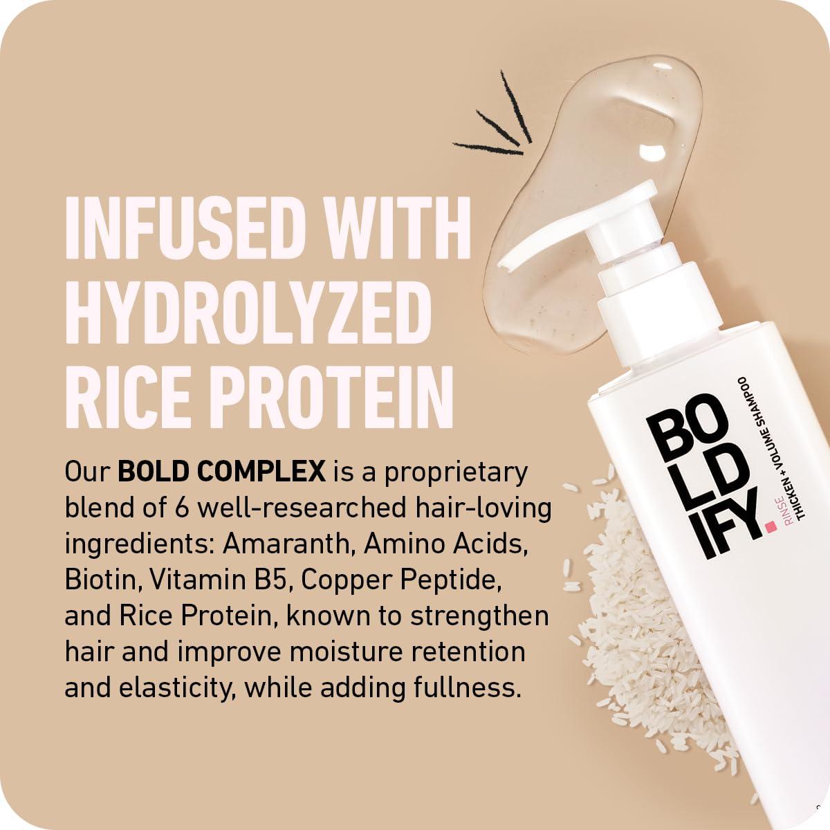 Boldify Hairline Powder (Dark Blonde) + Shampoo: Boldify Bundle: Root Touchup Hair Loss Powder and Natural Volumizing Shampoo for Fine Hair.