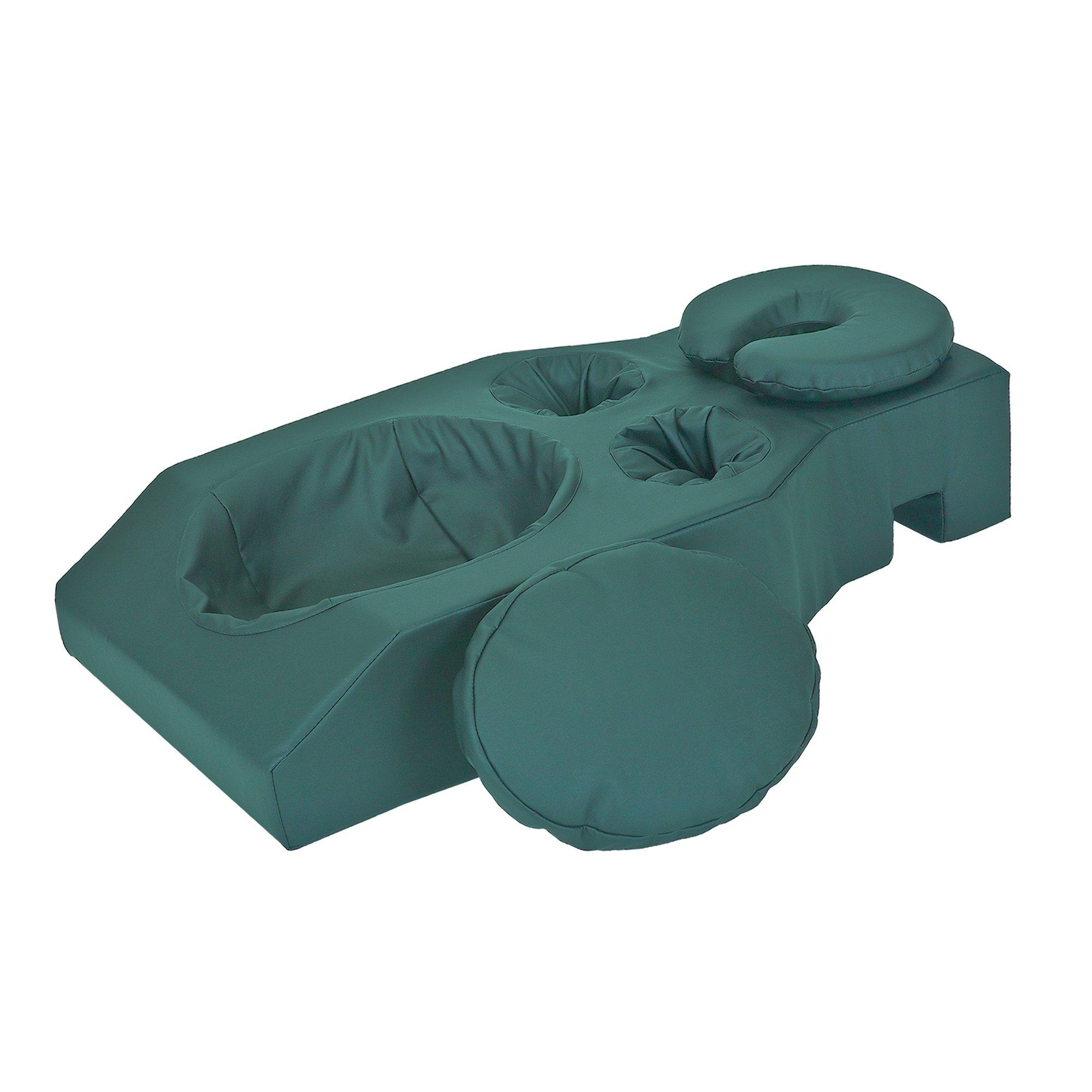 EARTHLITE EARTHLITE Pregnancy Massage Cushion & Headrest - Full Body Pregnancy Bolster / Ideal After Breast Surgery & Lower Back Pain, Teal