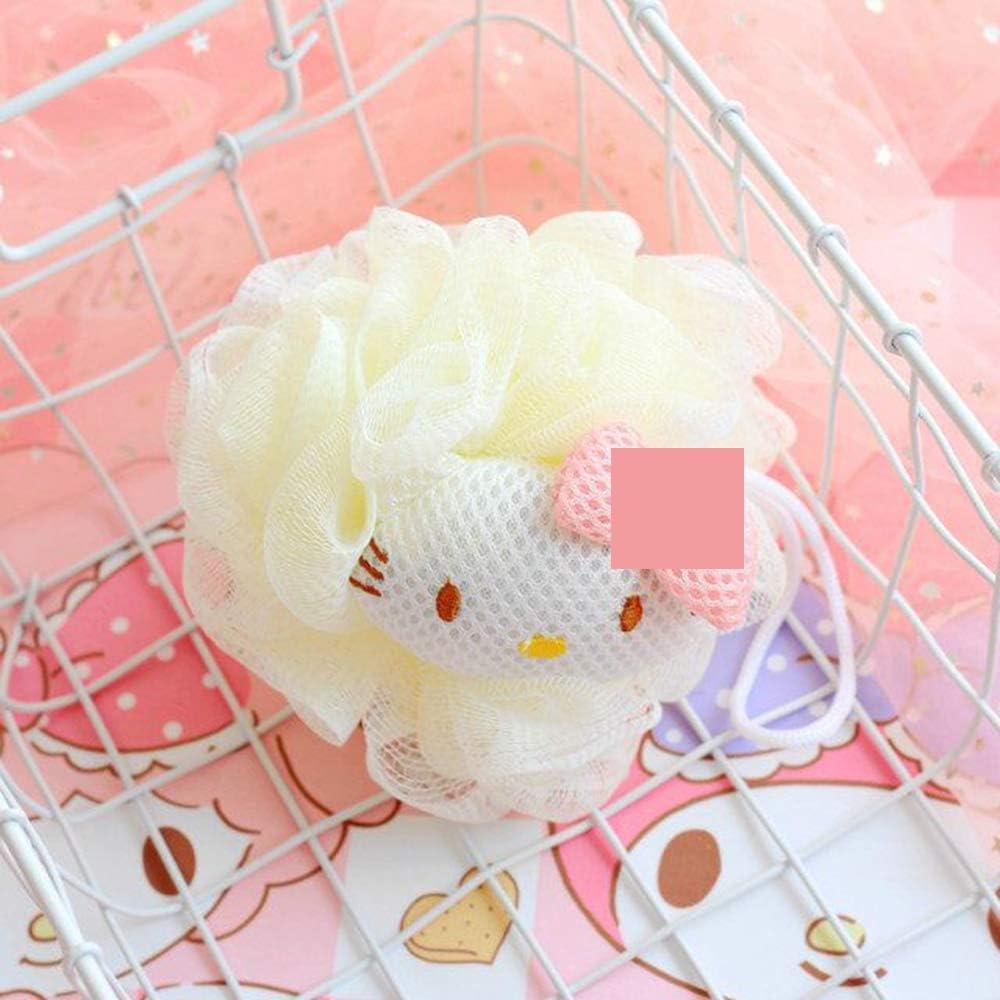 BLUE MONGQI 2 Pack Anime Bath Shower Loofah Sponges Pink Exfoliating Loofah Cute Body Loofah Sponge Womens Cute Shower Loofah Cute Cleaning Sponges Pop Anime Cat Rabbit Cartoon Cleaning Sponges with Hooks Kit