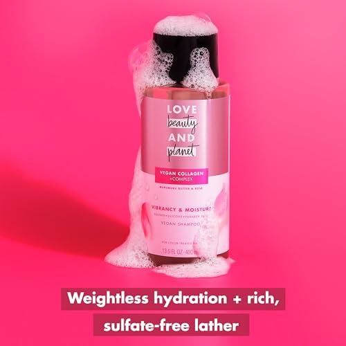Love Beauty And Planet Love Beauty and Planet Shampoo & Conditioner Murumuru Butter & Rose 2 Count for Color-Treated Hair Shampoo and Conditioner Silicone Free, Paraben Free and Vegan 13.5 oz