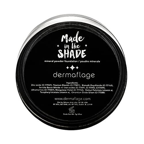 Dermaflage Dermaflage Mineral Powder Sunscreen for Sensitive Skin - Full Coverage, Conceals Acne Scars & Discoloration, Made in the Shade, 7g/0.25 oz - Dark