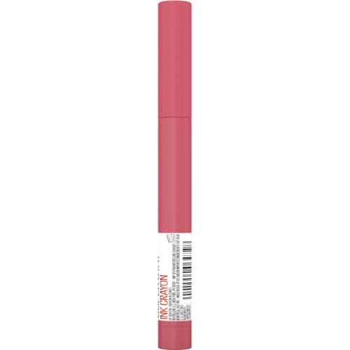 Maybelline New York Maybelline Super Stay Ink Crayon Matte Longwear Lipstick Makeup, 145 Break The Ceiling, 0.04 oz