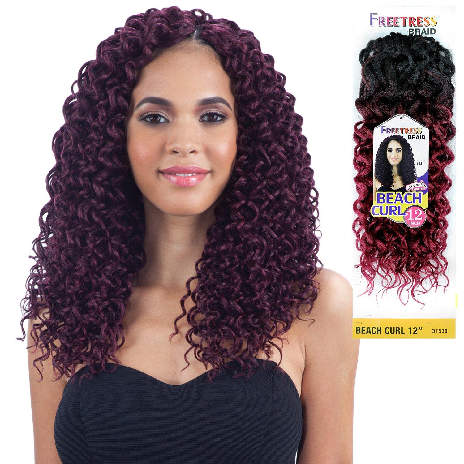 Free Tress Free Tress Synthetic Hair Crochet Braids Beach Curl 12'' (OT350)