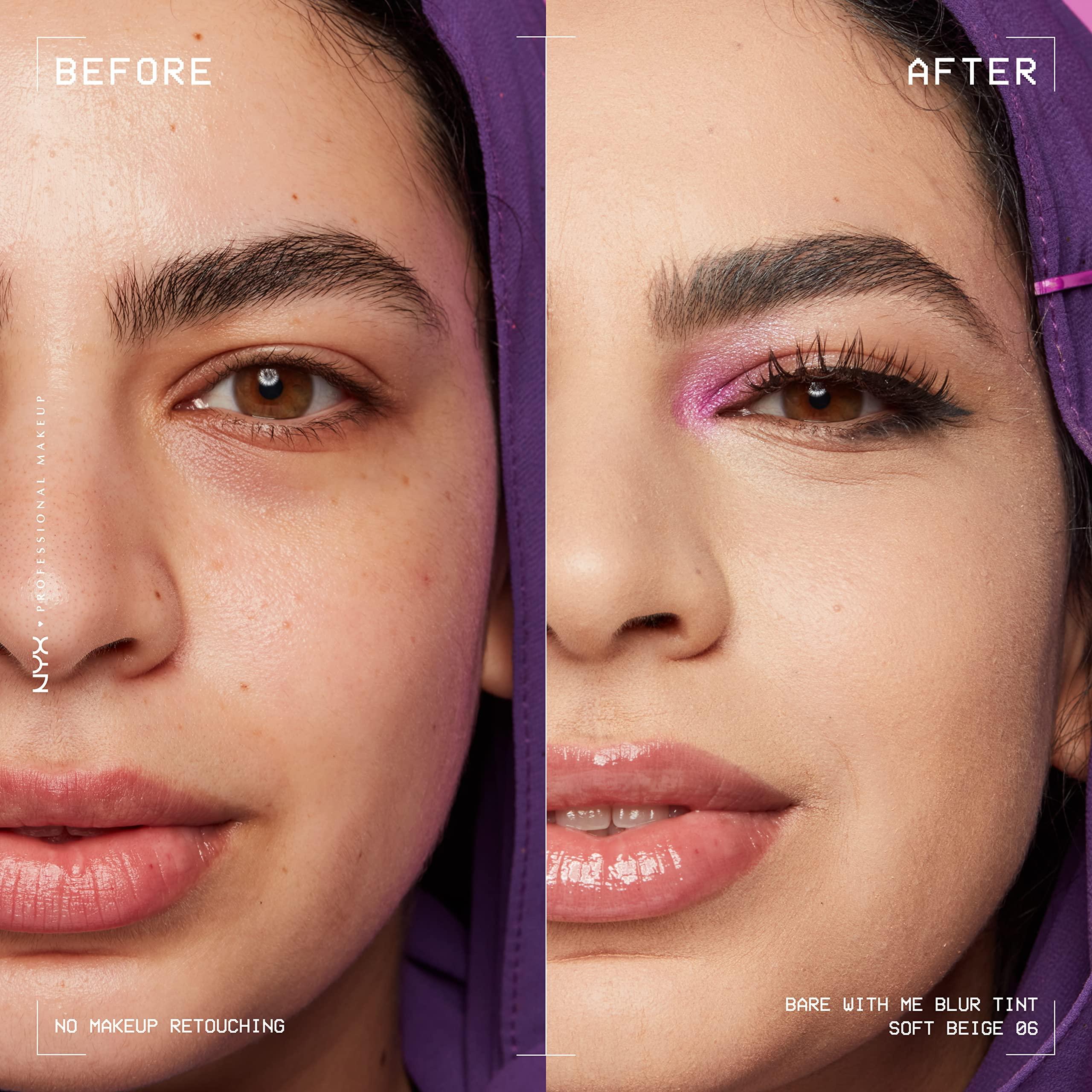 NYX PROFESSIONAL MAKEUP NYX PROFESSIONAL MAKEUP Bare With Me Blur Skin Tint Foundation Make Up with Matcha, Glycerin & Niacinamide - Soft Beige