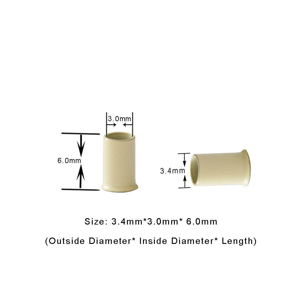 YANTAISIYU 1000 Pcs Flare Euro Lock Copper Tubes Micro Rings Links Beads for I-Tip Human Hair Extensions 3.4x3.0X6.0mm (Blonde)