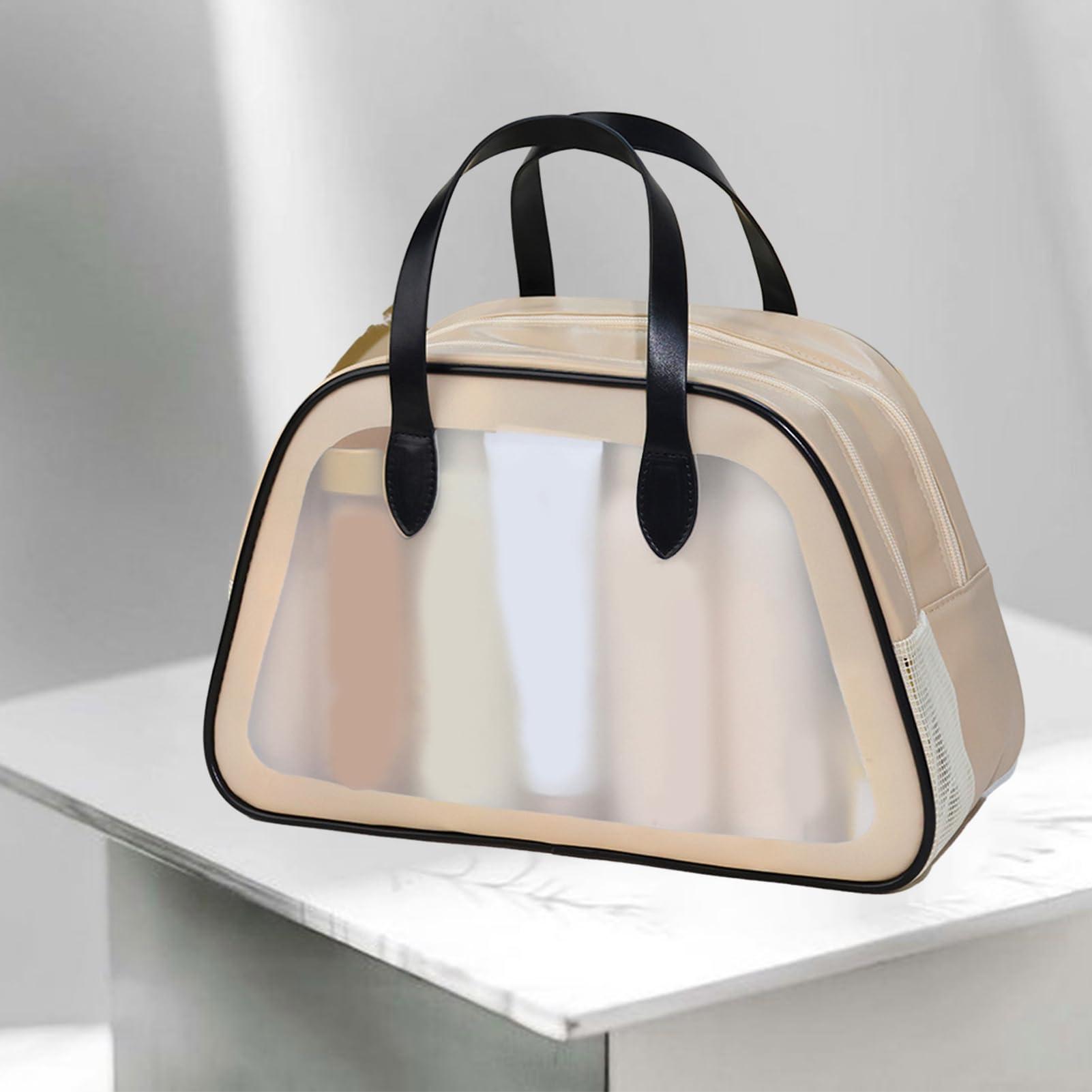 TOPEAST TOPEAST Preppy Stuff Cute Makeup Bag Small Cosmetic Bag Travel Toiletry Bag, Personalized Birthday Wedding Gifts for Mom Teacher Friends Bridesmaids, Preppy Travel Stuff for Girls (Purple N)