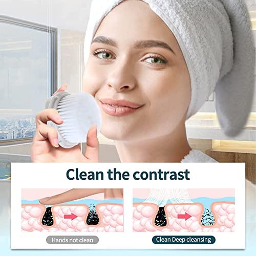 Yearonan Clarisonic Radiance Compatible Replacement Facial Brush Head, Deep Pore Cleansing Brush Head, Compatible with Mia 1, Mia 2, Mia Fit, Alpha Fit, Smart Profile Uplift and Alpha Fit X, 4 Pack