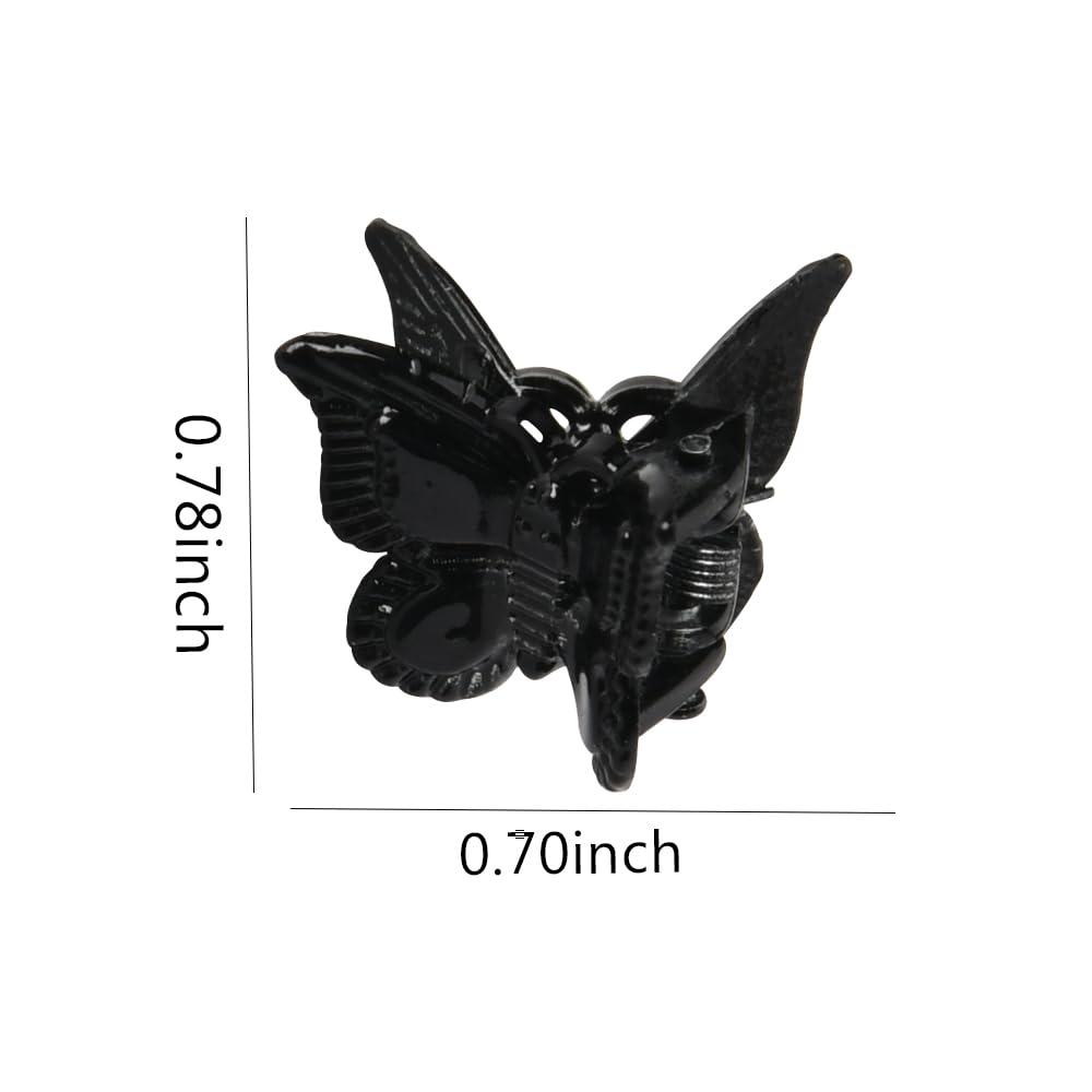 YALLNASL Black Butterfly Hair Clips Claw Small Hair Butterfly Clips for Women Butterfly Hair Barrettes for Thin Thick Hair Accessories Butterfly Clips for Girls Butterfly Hair Claw Pin 40 Pcs